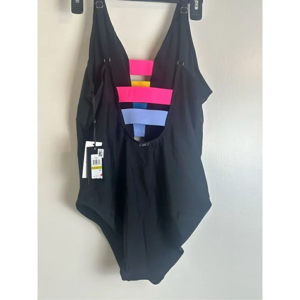 DKNY NWT size 14 black one piece swimsuit - Picture 6 of 6